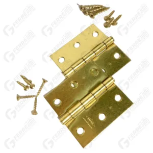 Bisagra para Marco de Madera Dorada con Tornillo 3X3
