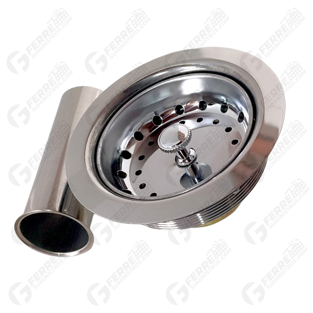 Desagüe para Fregadero con Cesta en Acero Inoxidable