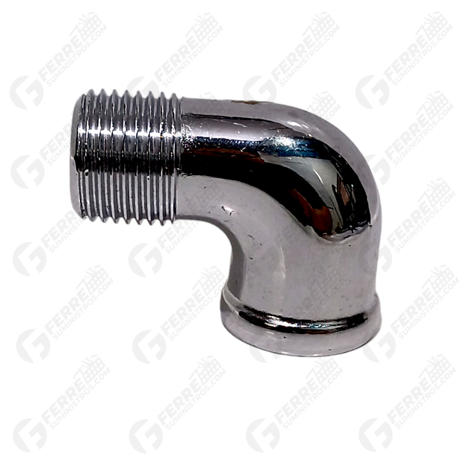 Codo Cachimbo 1/2 x 1/2 Cromado