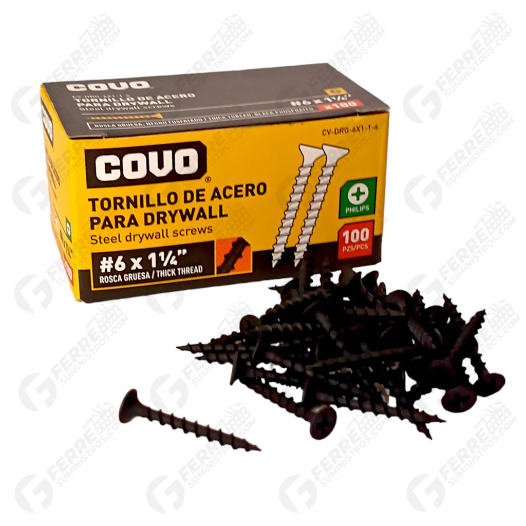 Tornillos Drywall 6 x 1-1/4" - Ferresuministros.com - Tienda en Linea