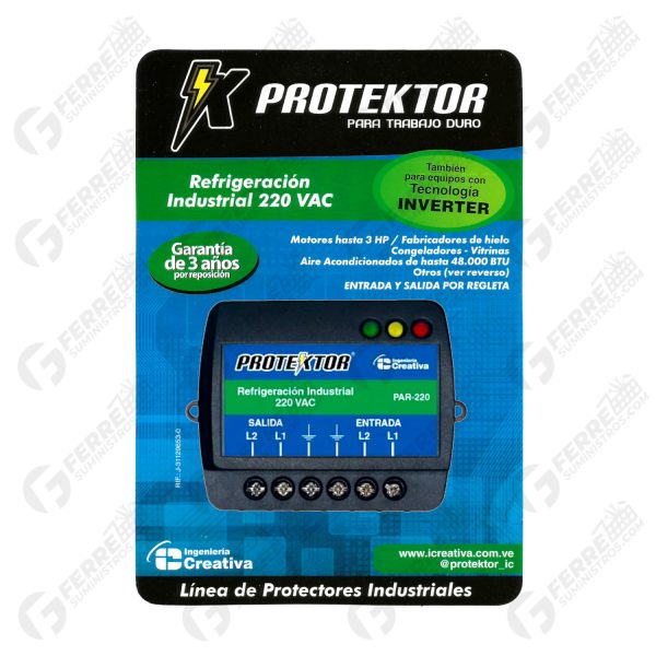 Protector Eléctrico 220V con Regleta PROTEKTOR - Modelo PAR-220