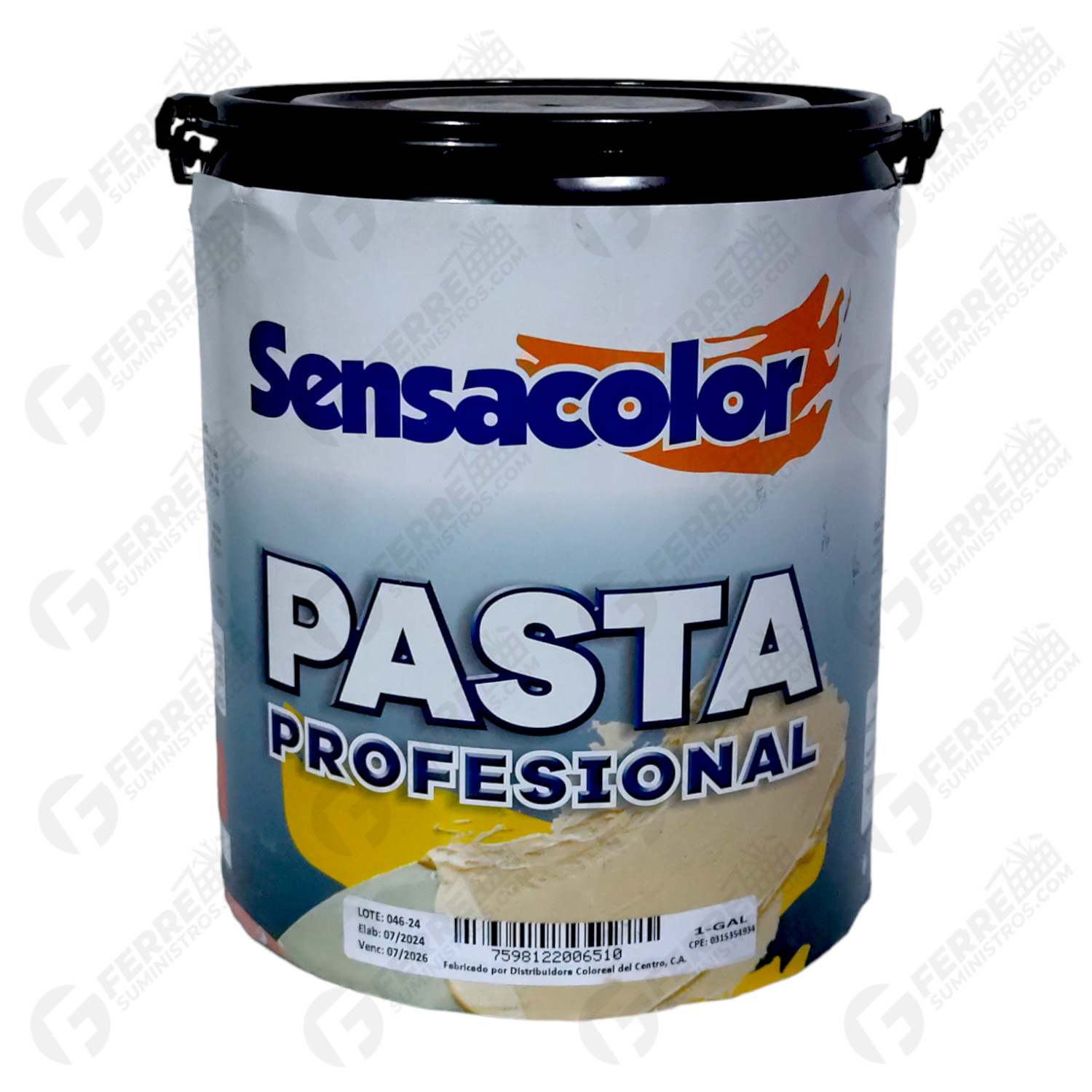 Pasta Profesional Estuco Blanco en Galón SENSACOLOR