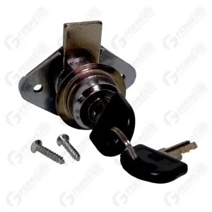 Cerradura para Mueble Cromada Ovalada