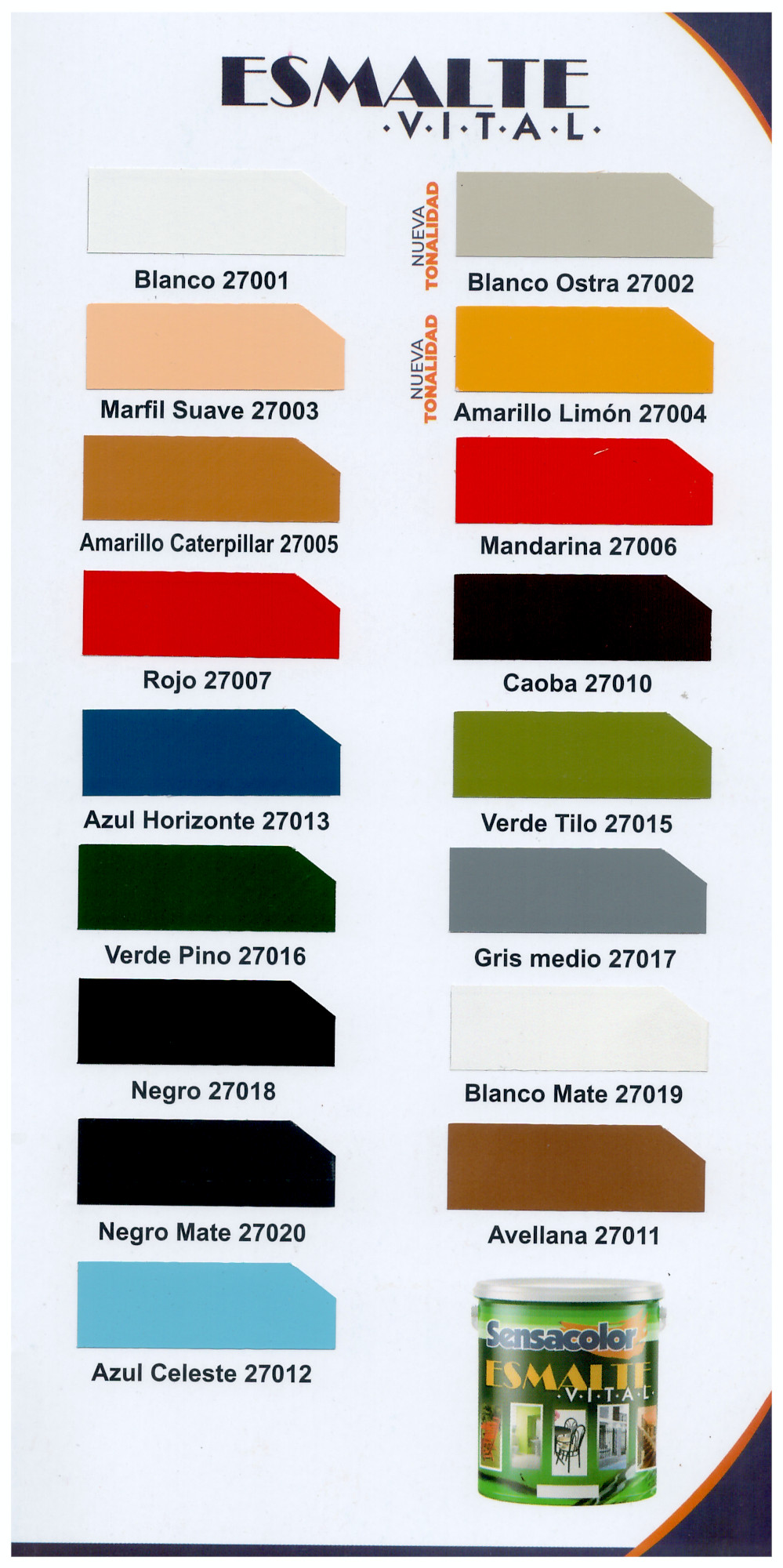 Pintura de Esmalte (Aceite) Brillante en 1/4GL VITAL SENSACOLOR - Imagen 2