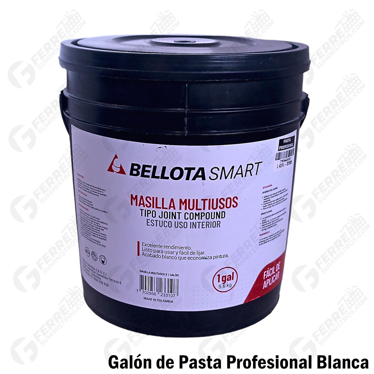 Pasta Profesional Estuco Blanco en Galón BELLOTA