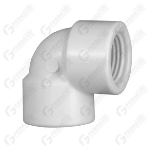 Codo PVC Plástico Roscado 90º