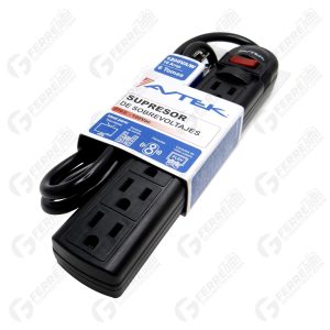 Regleta Eléctrica 6 Tomas Supresora de Picos AVTEK
