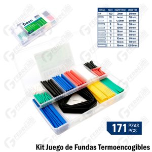 Kit Juego de Fundas Termoencogibles 171 Piezas TROEN