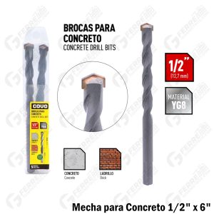 Mecha / Broca para Concreto 1/2 x 6" COVO