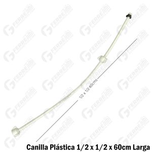 Canilla Manguera Plástica 1/2 x 1/2 x 60cm Larga para Fregaderos y Lavamanos PCP
