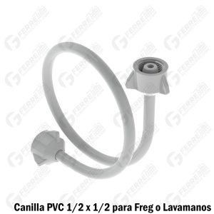 Canilla / Manguera Plástica para Fregadero o Lavamanos 1/2″ x 1/2″ x 40cm PCP