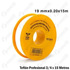 Teflón Profesional 3/4 x 15 Metros SECURITY