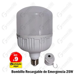 Bombillo LED de Emergencia Recargable 25W Grande