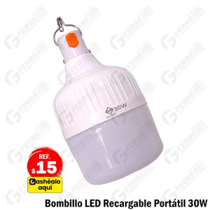 Bombillo LED Recargable Portátil 30W GDESEO