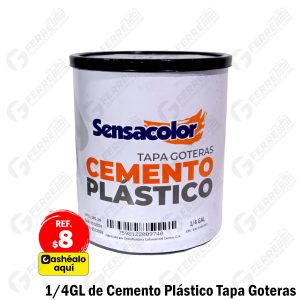 Cemento Plástico Tapa Goteras en 1/4GL SENSACOLOR