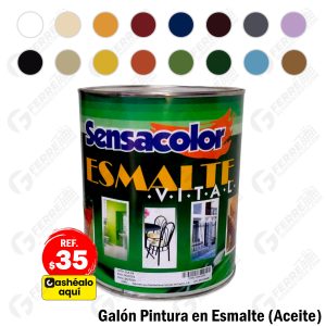 Pintura de Esmalte (Aceite) Brillante en Galón VITAL SENSACOLOR
