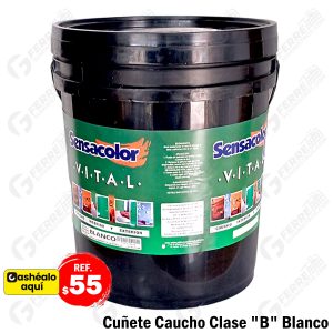 Pintura de Caucho Clase B Blanco en Cuñete 4GL VITAL SENSACOLOR