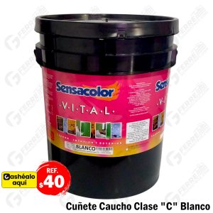 Pintura de Caucho Clase C Blanco en Cuñete 4GL VITAL SENSACOLOR