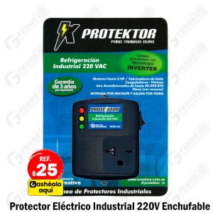 Protector Eléctrico para Refrigeración Industrial 220V Enchufable ICREATIVA - Modelo PARE-220