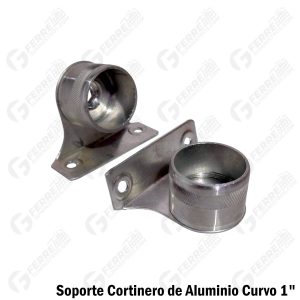 Soporte Cortinero de Aluminio Curvo 1" (PAR)