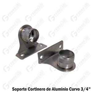 Soporte Cortinero de Aluminio Curvo 3/4" (PAR)
