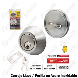 Cerrojo Llave / Perilla en Acero Inoxidable COVO