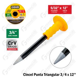 Cincel Punta Triangular 7/8 x 12" COVO