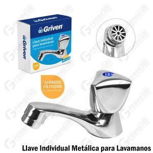 Llave Individual Metálica para Lavamanos GRIVEN  - Modelo A367-D8512