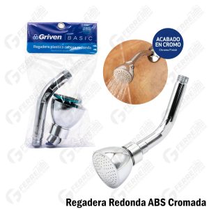Regadera Cabeza Redonda ABS Cromada GRIVEN - Modelo GVB-HL-DP-21
