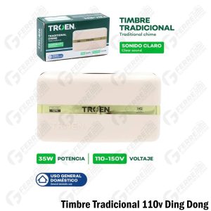 Timbre Tradicional Ding Dong 110v TROEN