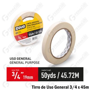 Tirro para Uso General 3/4 x 45m COVO
