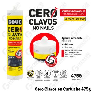 Cero Clavos Adhesivo de Montaje en Cartucho 475g COVO