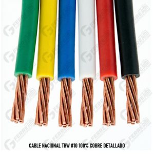 Cable Nacional THW #10 100% Cobre Detallado