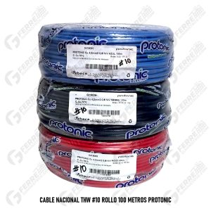 Cable Nacional THW #10 Rollo 100 Metros PROTONIC