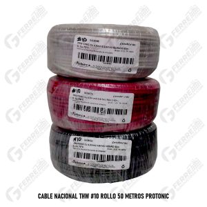 Cable Nacional THW #10 Rollo 50 Metros PROTONIC