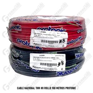CABLE PROTONIC THW #8 6MM2 0,6/1KV NEGRO 100MTS