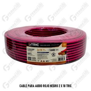 Cable para Audio Rojo Negro 2 X 18 TRIC