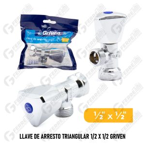 Llave De Arresto Triangular 1/2 X 1/2 Griven