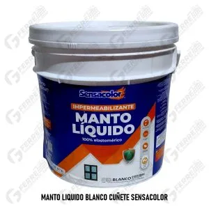 Manto Líquido Blanco Pintura Impermeabilizante Cuñete SENSACOLOR