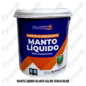 Manto Líquido Blanco Pintura Impermeabilizante Galón SENSACOLOR