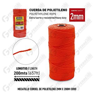 Mecatillo Cordel de Polietileno 2mm X 200M COVO