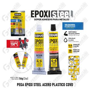 Pega Epoxi Steel Acero Plástico COVO