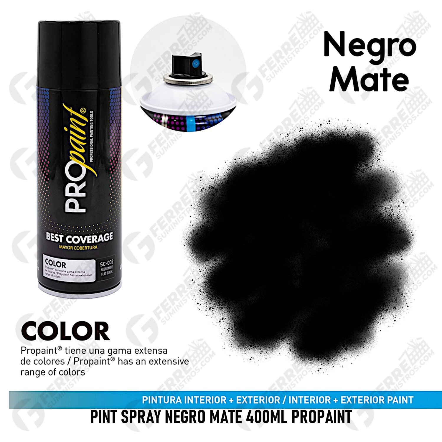 Pint Spray Negro Mate 400ml PROPAINT