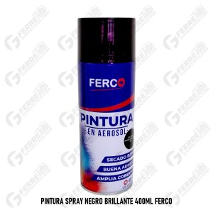 Pintura Spray Negro Brillante 400ml FERCO