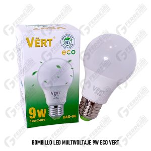 Bombillo LED Multivoltaje 9W ECO VERT