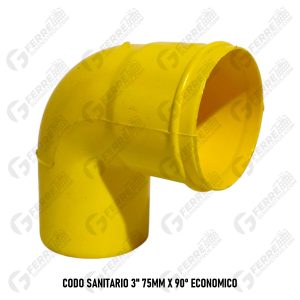 Codo Sanitario 3" 75mm x 90º Económico