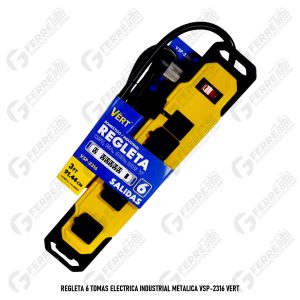 Regleta 6 Tomas Electrica Industrial VSP-2316 VERT