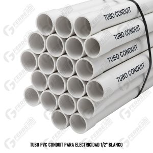 Tubo PVC Conduit para Electricidad 1/2" Blanco