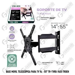 Base Movil Telescopica para Tv 14 - 55" TR-TVRB-1455 TROEN