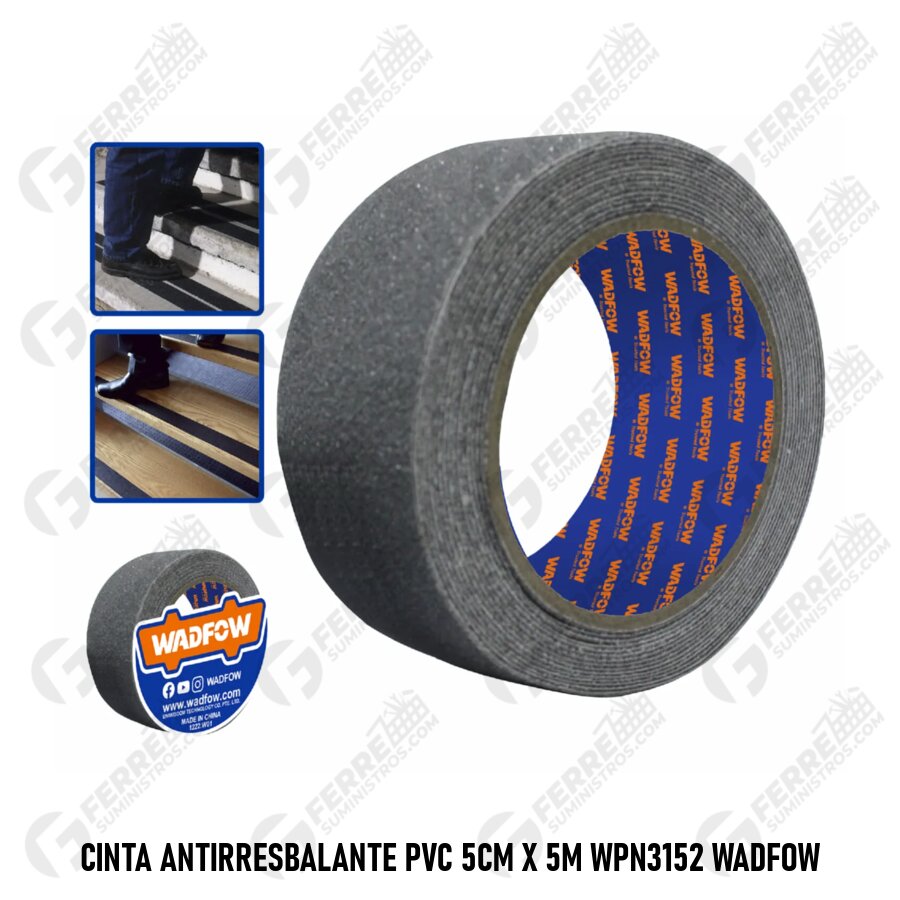Cinta Antirresbalante PVC 5cm X 5M WPN3152 WADFOW
